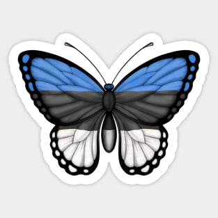 Estonian Flag Butterfly Sticker